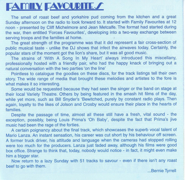 Various : Family Favourites (2xCD, Comp, Mono)