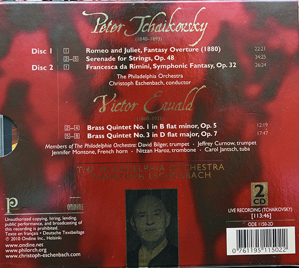 Pyotr Ilyich Tchaikovsky, Victor Ewald / Christoph Eschenbach, The Philadelphia Orchestra : Romeo And Juliet • String Serenade • Francesca Da Rimini • Brass Quintets Nos. 1 & 3 (2xCD, Album)