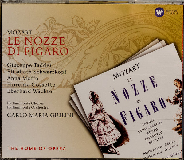 Wolfgang Amadeus Mozart - Giuseppe Taddei, Elisabeth Schwarzkopf, Anna Moffo, Fiorenza Cossotto, Eberhard Wächter, Philharmonia Chorus, Philharmonia Orchestra, Carlo Maria Giulini : Le Nozze Di Figaro (2xCD, Album, RE, RM)