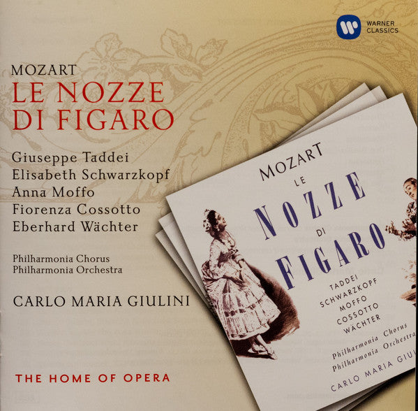 Wolfgang Amadeus Mozart - Giuseppe Taddei, Elisabeth Schwarzkopf, Anna Moffo, Fiorenza Cossotto, Eberhard Wächter, Philharmonia Chorus, Philharmonia Orchestra, Carlo Maria Giulini : Le Nozze Di Figaro (2xCD, Album, RE, RM)