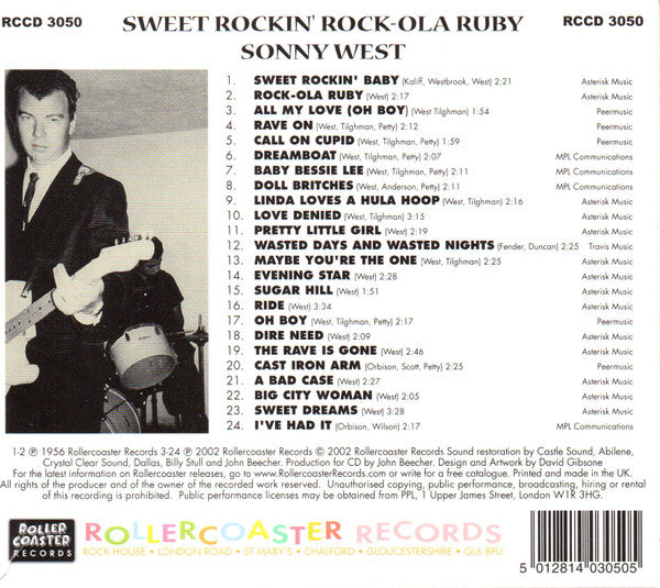 Sonny West : Sweet Rockin' Rock-Ola Ruby (CD, Comp)