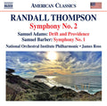 Randall Thompson, Samuel Adams, Samuel Barber, National Orchestral Institute Philharmonic, James Ross (23) : Symphony No. 2 (CD, Album)