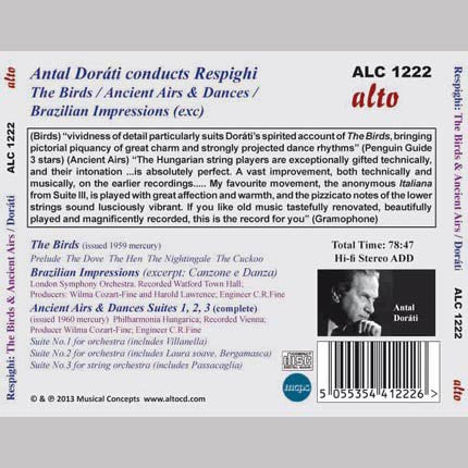 Ottorino Respighi, London Symphony Orchestra, Antal Dorati : Ancient Airs & Dances, The Birds (CD, Album, Comp)