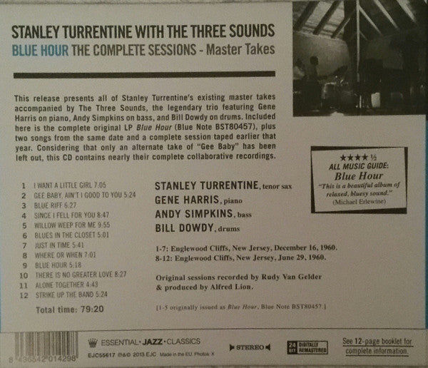 Stanley Turrentine With The Three Sounds : Blue Hour: The Complete Sessions - Master Takes (CD, Album, Comp, 24 )