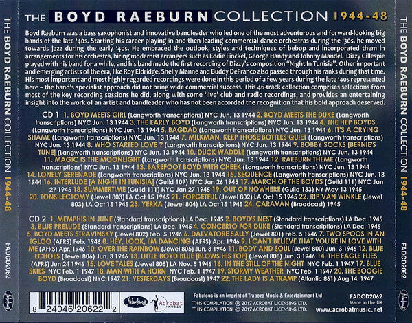 Boyd Raeburn : The Boyd Raeburn Collection 1944-48 (2xCDr, Comp)
