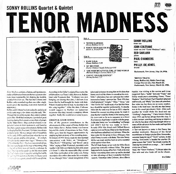 Sonny Rollins Quartet : Tenor Madness (LP, Album, Mono, Ltd, RE, RM, 180)