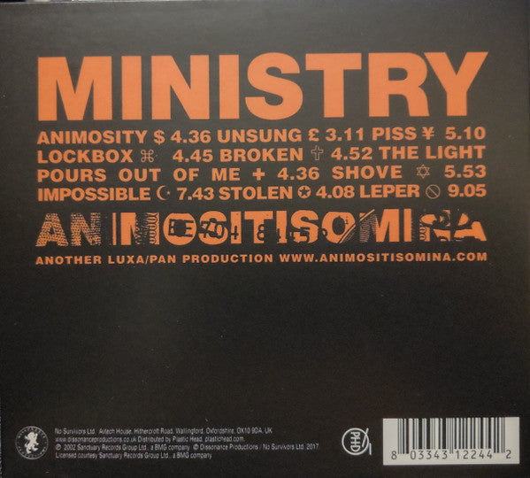Ministry : Animositisomina (CD, Album, RE, Dig)