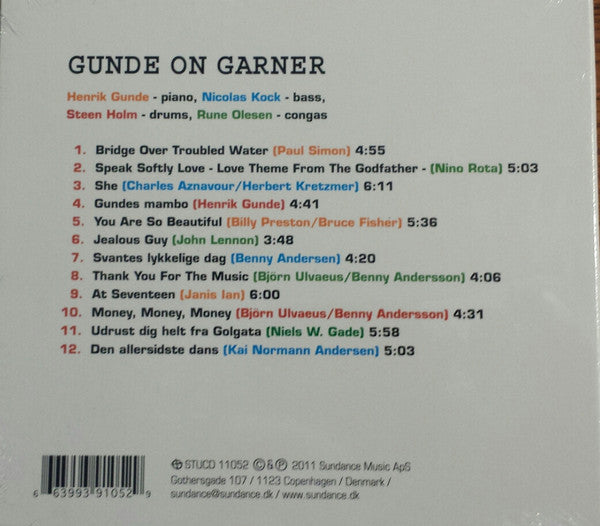 Gunde On Garner : Live At Jazzcup (CD, Album)