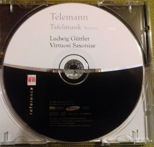 Georg Philipp Telemann Telemann Ludwig Güttler, Virtuosi Saxoniae : Tafelmusik : Auszuge Extracts (CD, Album)