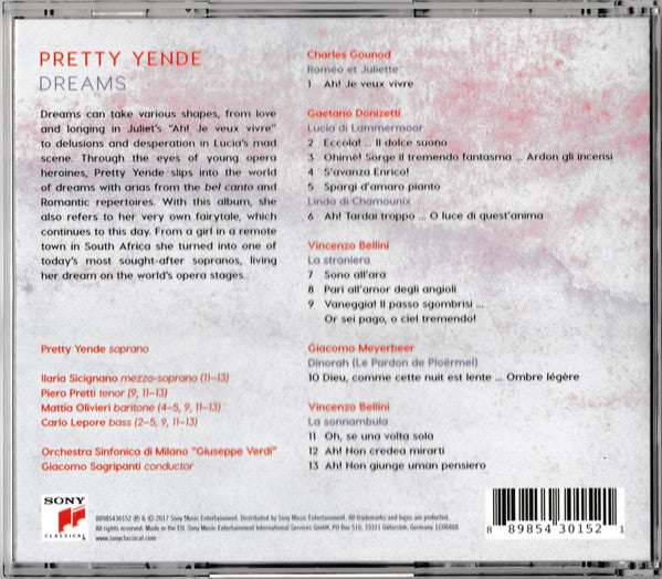 Pretty Yende : Dreams (CD, Album)