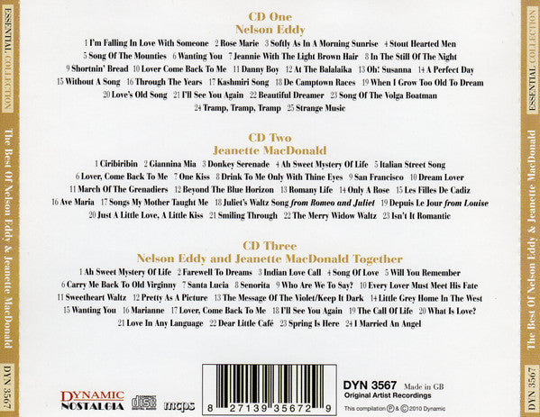 Nelson Eddy & Jeanette MacDonald : Song Of Love - The Best Of Nelson Eddy & Jeanette MacDonald (3xCD, Comp)