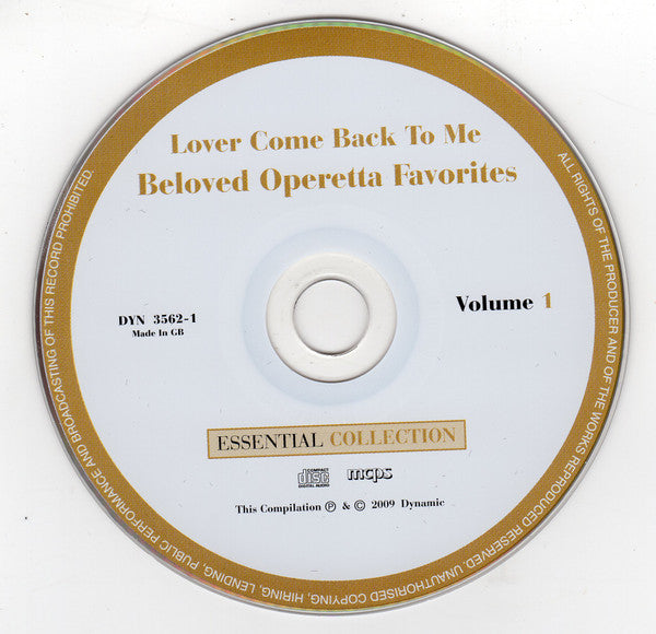 Various : Lover Come Back To Me - Beloved Operetta Favorites (3xCD, Comp)