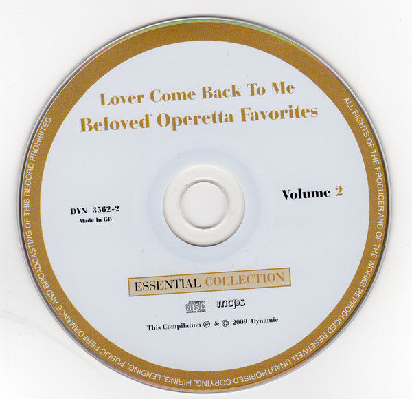 Various : Lover Come Back To Me - Beloved Operetta Favorites (3xCD, Comp)