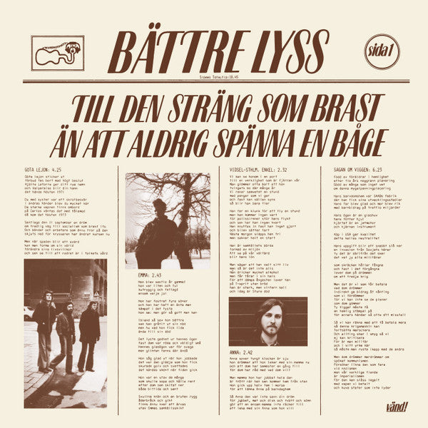 Bättre Lyss : Till Den Sträng Som Brast Än Att Aldrig Spänna En Båge (CD, Album, RE, RM)