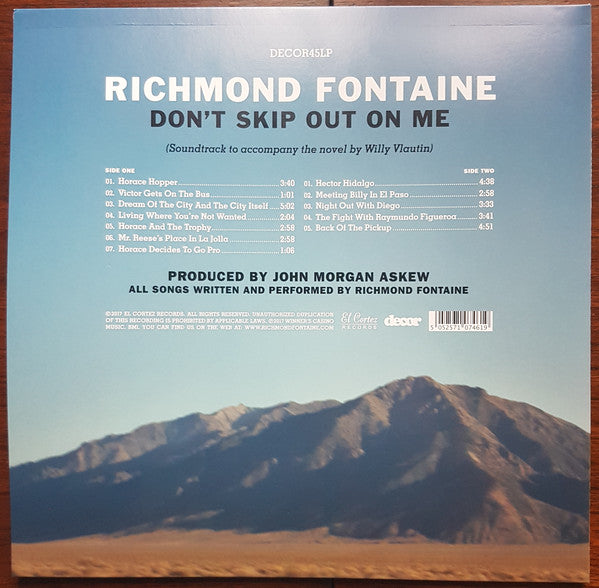 Richmond Fontaine : Don't Skip Out On Me (LP, Album, Ltd)