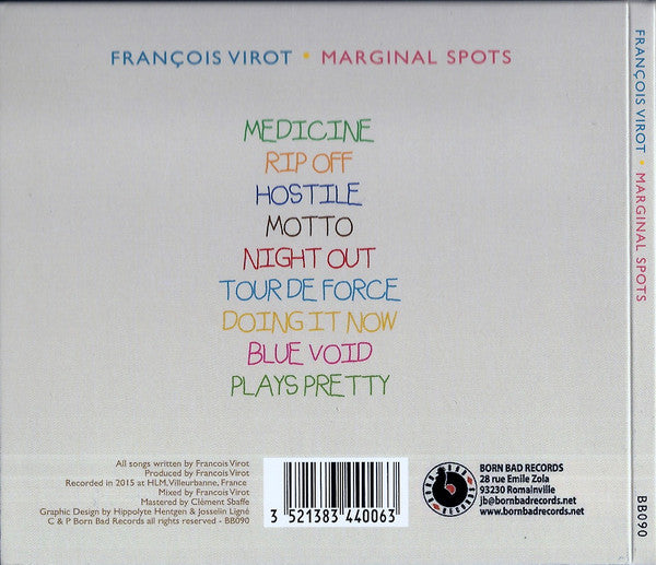 François Virot : Marginal Spots (CD, Album)