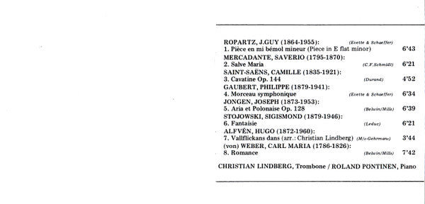 Christian Lindberg, Roland Pöntinen : The Romantic Trombone (CD, Album, RE)