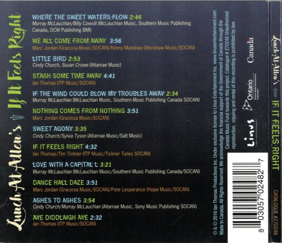 Lunch At Allen's : If It Feels Right (CD, Album)