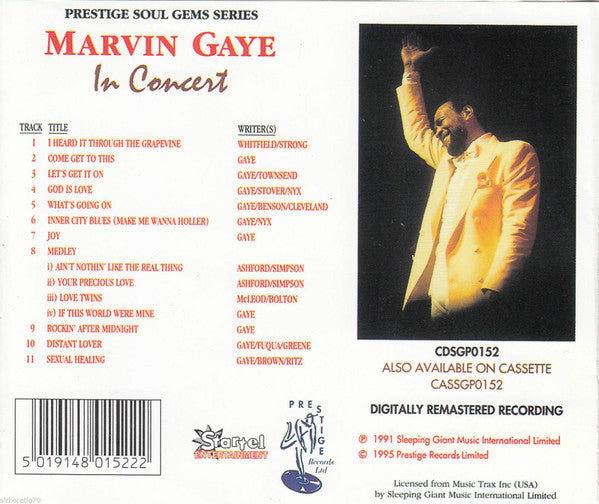 Marvin Gaye : In Concert (CD, Comp)
