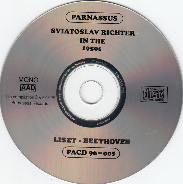 Sviatoslav Richter, Liszt* / Beethoven* / Weber* / Ravel* / Rachmaninov* / Prokofiev* : Sviatoslav Richter In The 1950s (2xCD, Mono, RP)