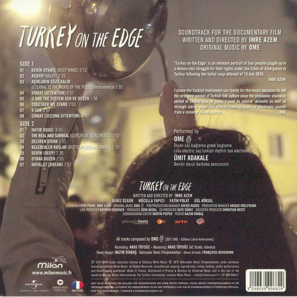 Murat Ertel : Turkey On The Edge (Soundtrack For The Documentary Film) (LP, Album)