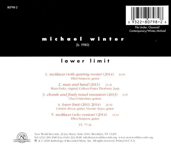 Michael Winter (5) : Lower Limit (CD)
