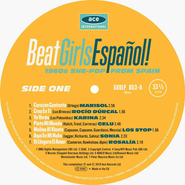 Various : Beat Girls Español! (1960s She-Pop From Spain) (LP, Comp, Mono, RM, Whi)