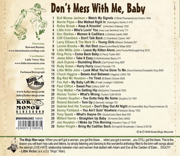 Various : Don't Mess With Me, Baby ('Cause The Trouble With Me Is You) (CD, Comp)