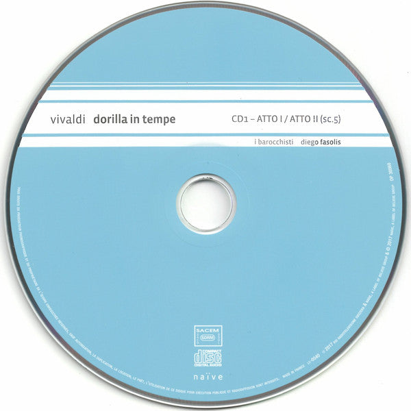 Antonio Vivaldi – I Barocchisti, Diego Fasolis : Dorilla In Tempe (2xCD, Album)