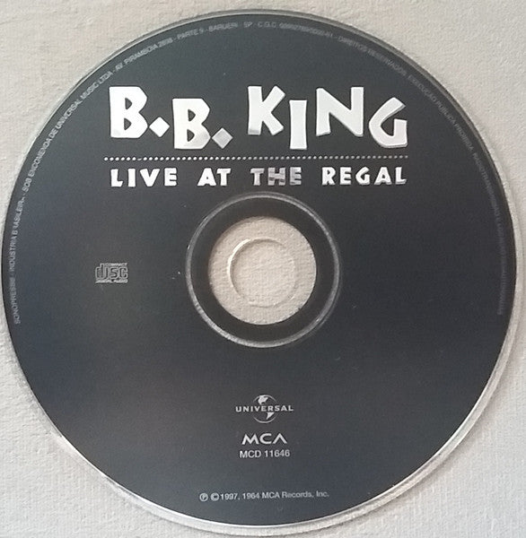 B.B. King : Live At The Regal (CD, Album, RE)