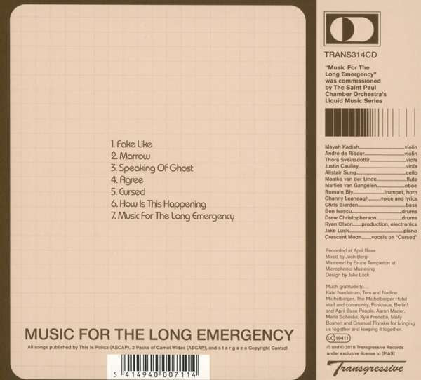 Poliça And Stargaze (4) : Music For The Long Emergency (CD, Album, Dig)