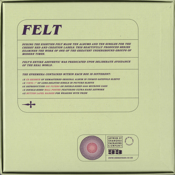 Felt : Crumbling The Antiseptic Beauty (CD, Album, RE, RM + 7", Single, RE + Box, Ltd)
