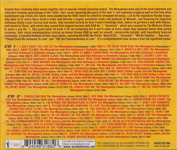 The Moonglows : The Complete Singles As & Bs 1953–62 (2xCDr, Comp)
