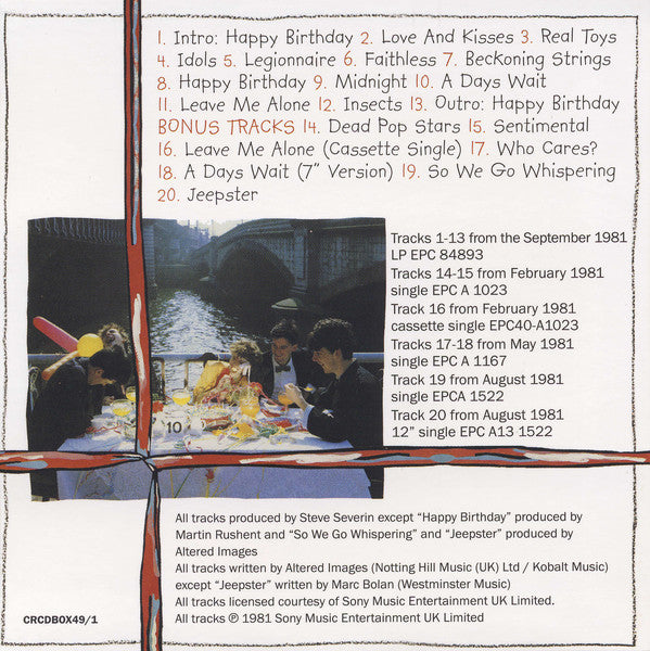 Altered Images : The Epic Years (3xCD, Album, RE, RM + CD, Album, Comp, RM + Box, C)