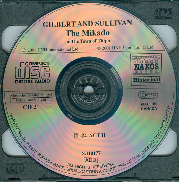 Gilbert & Sullivan, D'Oyly Carte Opera Company, The New Promenade Orchestra, Isidore Godfrey : The Mikado (2xCD, Album, RM)