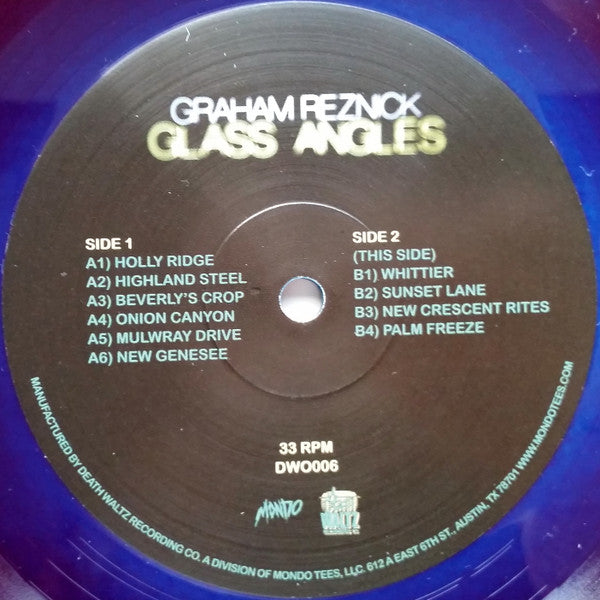Graham Reznick : Glass Angles (LP, Album, Red)