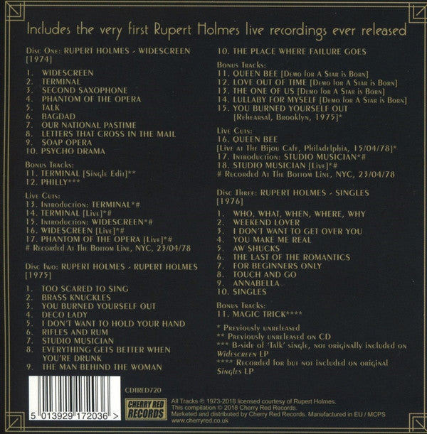 Rupert Holmes : Songs That Sound Like Movies: The Complete Epic Recordings (3xCD, Comp)
