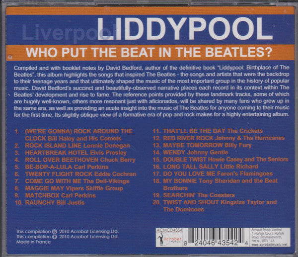 Various : Liddypool: Who Put The Beat In The Beatles (CD, Comp)