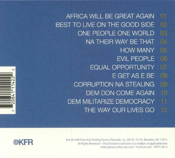 Femi Kuti : One People One World (CD, Album)