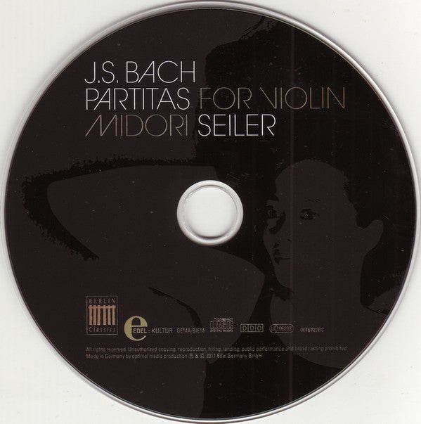 Midori Seiler, Johann Sebastian Bach : Partitas For Violin (CD)