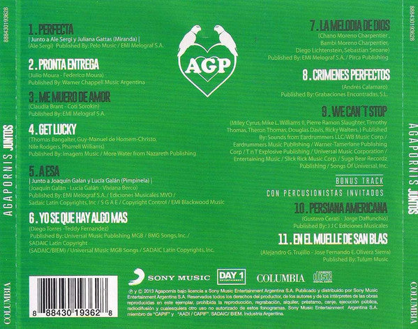 Agapornis (2) : Juntos (CD, Album)