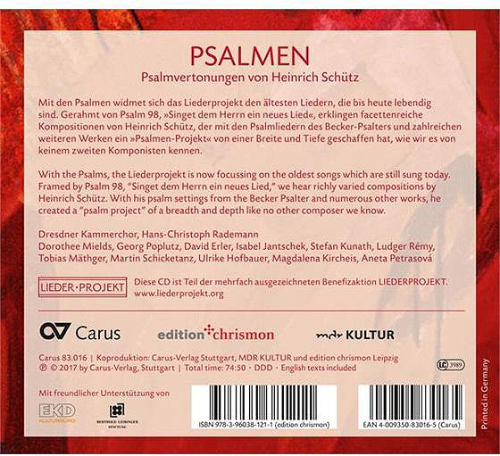 Heinrich Schütz : Psalmen (CD, Album)