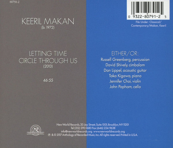 Keeril Makan, Either/Or : Letting Time Circle Through Us (CD, Album)