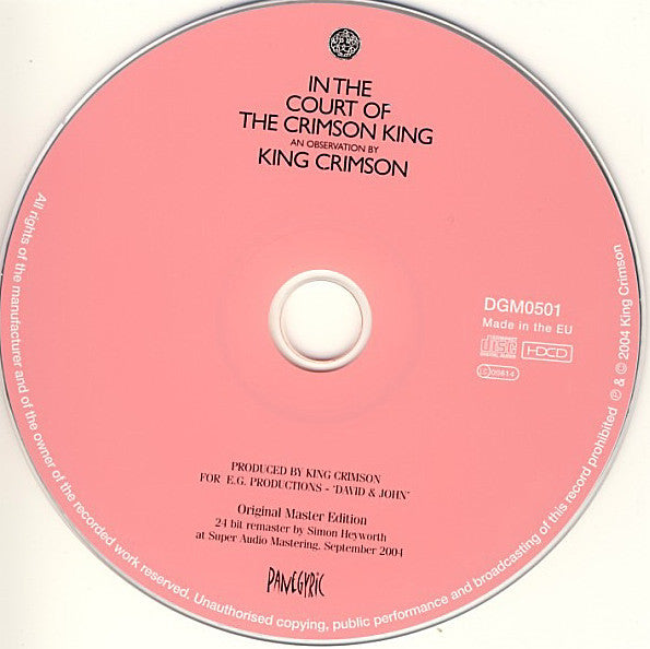 King Crimson : In The Court Of The Crimson King - An Observation By King Crimson (HDCD, Album, RE, RM, Ori)