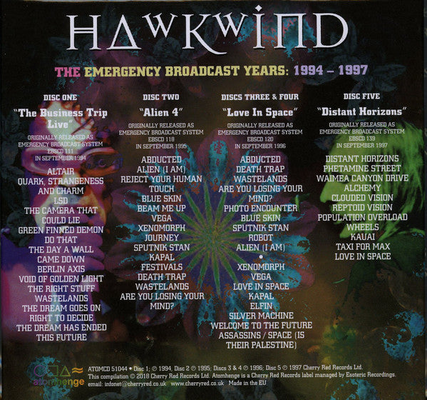 Hawkwind : The Emergency Broadcast Years: 1994 - 1997 (CD, Album, RE, RM + CD, Album, RE, RM + 2xCD, Albu)