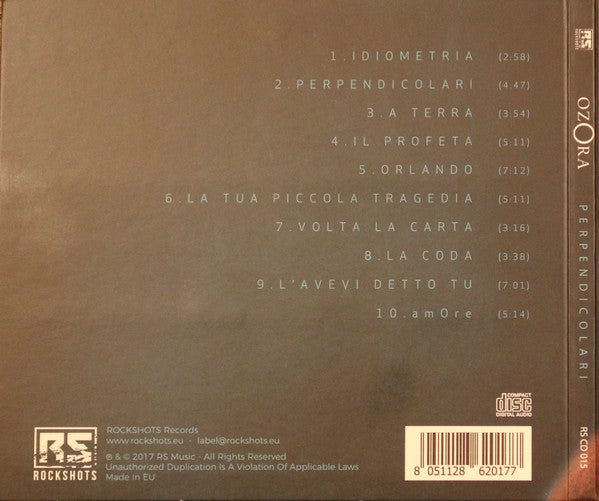 Ozora : Perpendicolari (CD, Album)