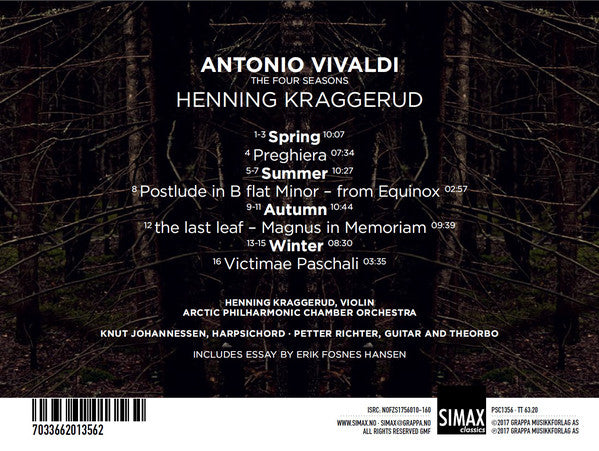 Antonio Vivaldi, Henning Kraggerud, Arctic Philharmonic Chamber Orchestra : Between The Seasons (CD, Album)