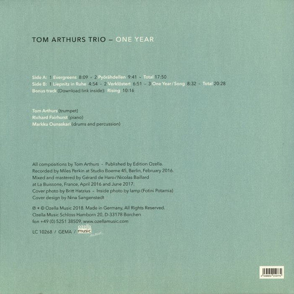 Tom Arthurs Trio : One Year (LP, Album, Ltd)
