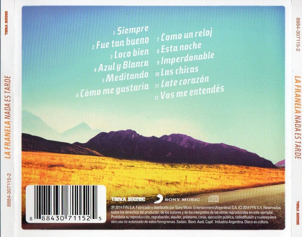 La Franela : Nada Es Tarde (CD, Album)