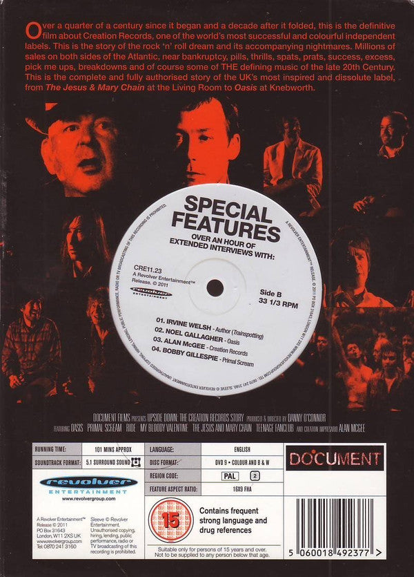 Various : Upside Down: The Creation Records Story (DVD-V, PAL)